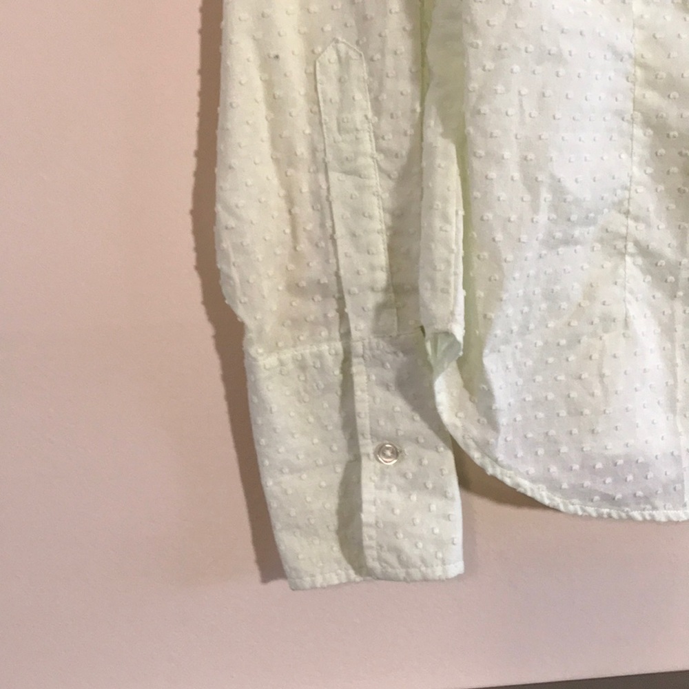 Lime Green Polka Dot Blouse - Picture 2 of 6